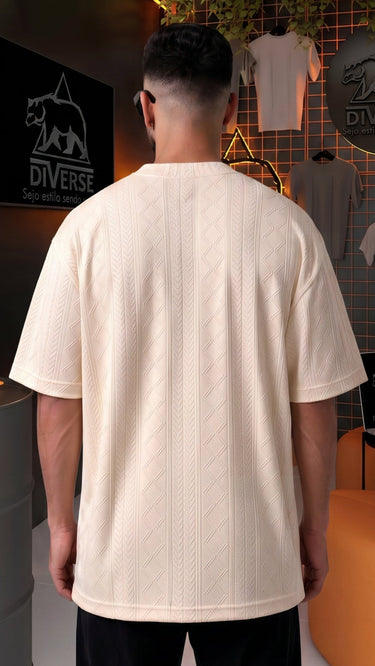 CAMISETA JACQUARD HEAVY TEXTURIZADA OVERSIZED