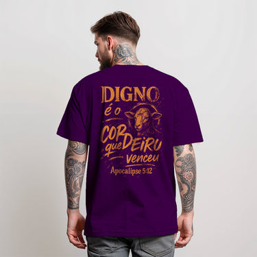 CAMISETA CORDEIRO DIGNO QUE VENCEU