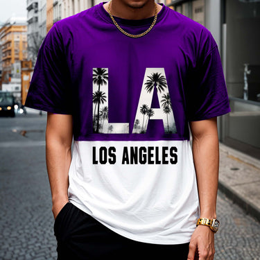 CAMISETA LOS ANGELES RECORTADA