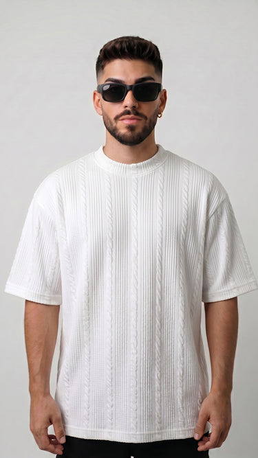 CAMISETA OVERSIZED RUGÃO TEXTURIZADA STREETWEAR