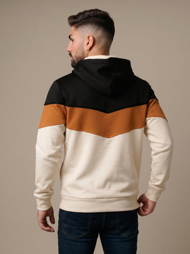 BLUSA DE MOLETOM TRICOLOR