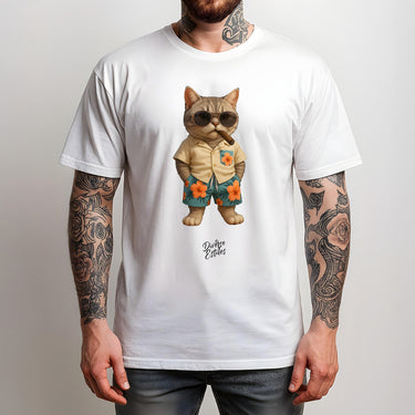 CAMISETA MASCULINA GATO PRAIANO