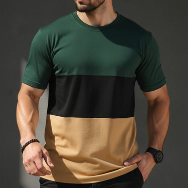 Camiseta Masculina Tricolor 100% Algodão