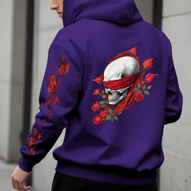 BLUSA DE MOLETOM SKULL FLORAL