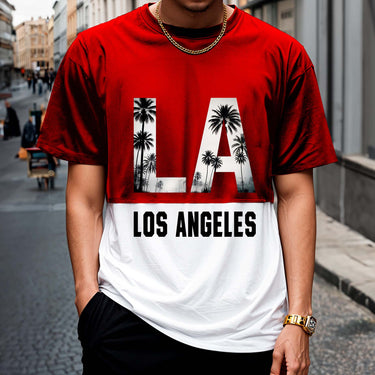 CAMISETA LOS ANGELES RECORTADA